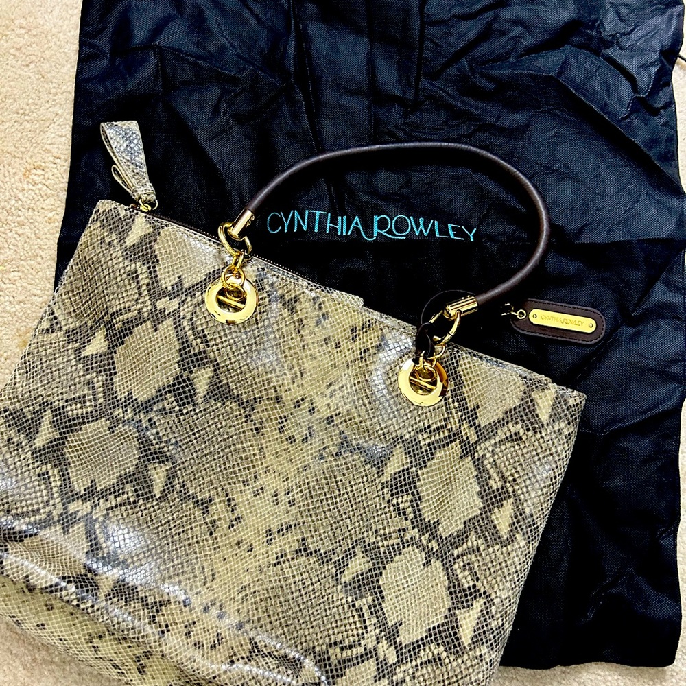 “Snake skin” design Cynthia Rowley bag.